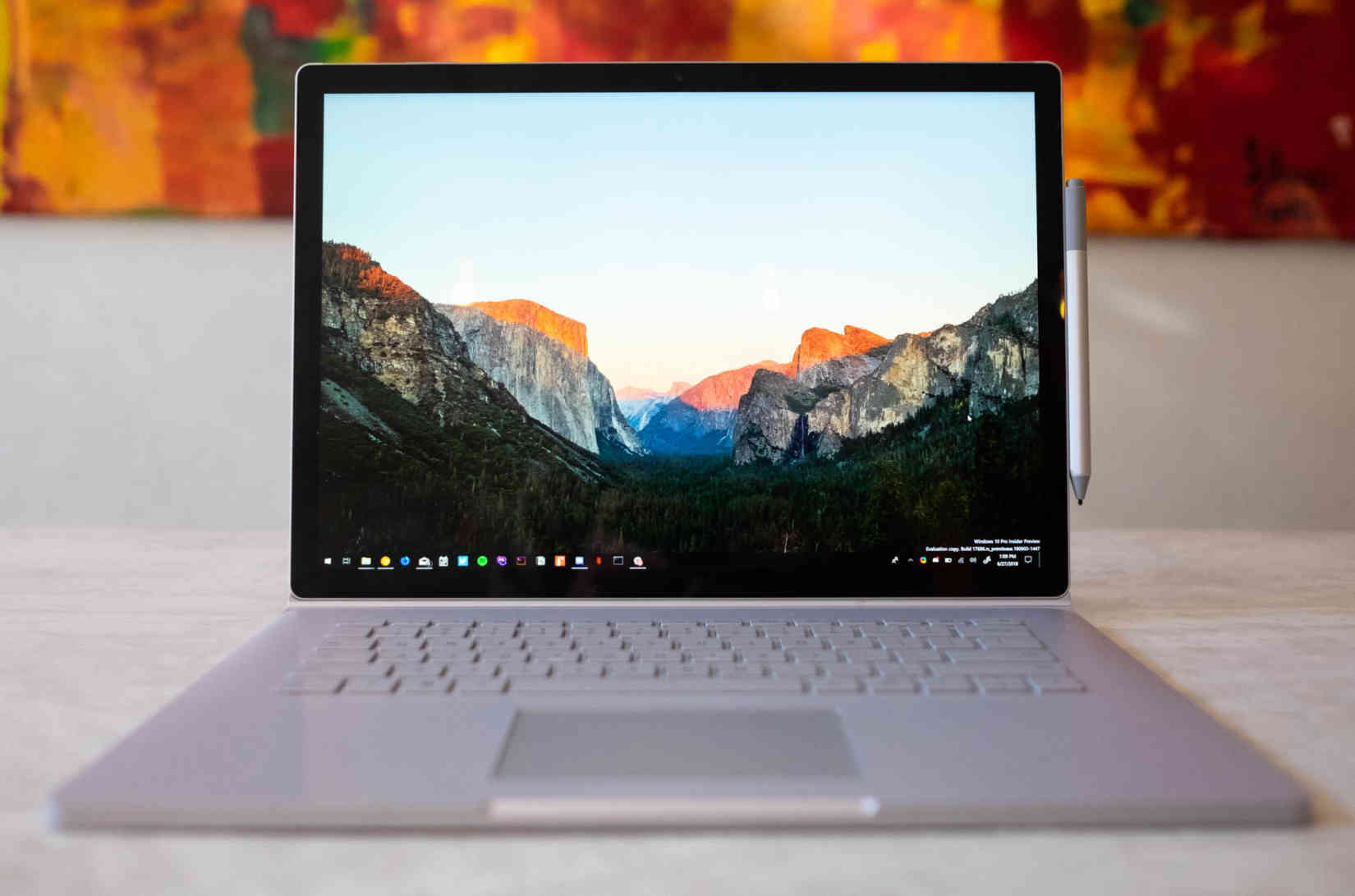 The Surface Book 2 open to compare with a MacBook The Surface Book 2 open to compare with a MacBook
